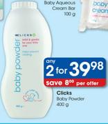 Clicks Baby Powder-2x400g