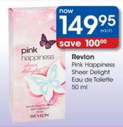 Revlon Pink Happiness Sheer Delight Eau De Toilette-50ml Each