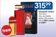 Elizabeth Arden Red Door Eau De Toilette Spray-100ml Plus 25ml Free