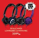Skull Candy Lowriders 2.0 With Mic