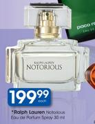 Ralph Lauren Notorious Eau De Parfum Spray-30ml Each