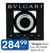 Bvlgari Black Eau De Toilette Spray-40ml Each