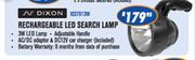 Dixon Rechargable 3W LED Search Lamp