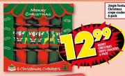 Merry Christmas Crepe Crackers - 6 Pack