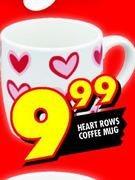 Heart Rows Coffee Mugs