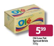 Ole Low Fat Spread Brick-500gm