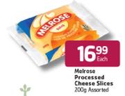Melrose Processed Cheese Slices Assorted-200gm
