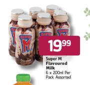 Super M Flavoured Milk Assorted-6x200ml Per Pack