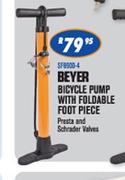 Beyer Bicycle Pump With Foldable Foot Piece