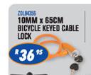 Bicycle Keyed Cable Lock-10mmx65cm