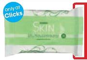 Clicks Skin Essentials Wipes-2x40's