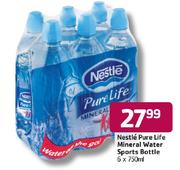 Nestle Pure Life Mineral Water Sports Bottle-6x750ml