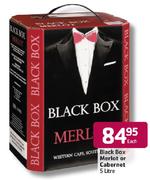Black Box Merlot Or Cabernet-5Ltr Each