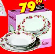 12-Piece Romantic Rose Dinner Set