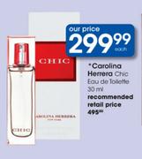 Carolina Herrera Chic Eau De Toilette-30ml Each