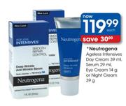 Neutrogena Ageless Intensives Day Cream-39ml, Serum-29ml, Eye Cream-14g Or Night Cream-39g Each
