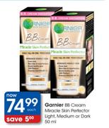 Garnier BB Cream Miracle Skin Perfector Light, Medium Or Dark-50ml Each