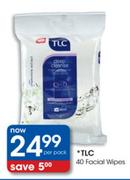 TLC Facial Wipes-40's Per Pack