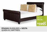 Penghu Queen Bed + Siesta Queen X/L Mattress