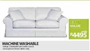 Machine Washable Fergie 2 Division Slipcover Couch