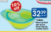 Clicks Weaning Bowl With Spoon-Per Set