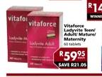 Vitaforce Ladyvite Teen/Adult/Mature/Maternity-60 Tablets