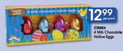 Clicks 4 Milk Chocolate Hollow Eggs-Per Pack