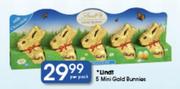 Lindt 5 Mini Gold Bunnies-Per Pack