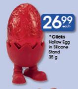 Clicks Hollow Egg In Silicone Stand-35g Each