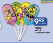 Clicks Chocolate Lollies-4 Pack