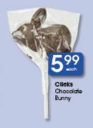 Clicks Chocolate Bunny-Each