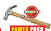 Build IT CLAW HAMMER With Wooden HANDLE-500g