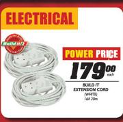 BUILD IT Extension Cord White