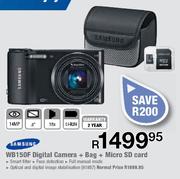 Samsung WB150F Digital Camera + Bag + Micro SD Card