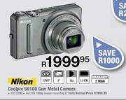 Nikon Coolpix S9100 Gun Metal Camera