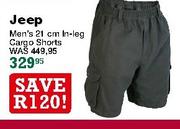 Jeep Men's 21cm In-Leg Cargo Shorts-Each