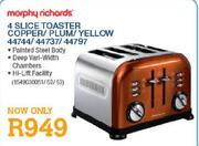 Morphy Richards 4 Slice Toaster Copper/Plum/Yellow