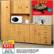Topaz 3 Piece Kitchen Scheme + Free Salton Electric Frying Pan