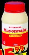 Ritebrand Mayonnaise-750g Elk