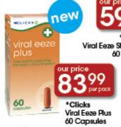 Clicks Viral Eeze Plus 60 Capsules-Per Pack