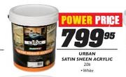Urban Satin Sheen Acrylic-20ltr White