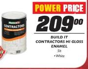 Build It Contractors Hi Gloss Enamel-5ltr White