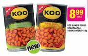 Koo Baked Beans Chatkalaka/Tomato Herb-410gm Each