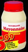 Ritebrand Mayonnaise/Salad Cream-750gm/760gm Each