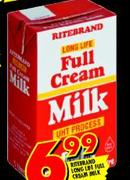 Ritebrand Long Life Full Cream Milk-1 Ltr