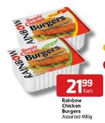 Rainbow Chicken Burgers-400gm Each