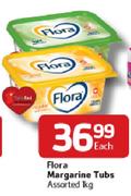 Flora Margarine Tubs-1kg Each