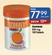 Scorbex 500mg Tablets-100's Per Pack