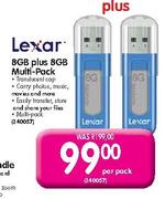 Lexar 8GB Plus 8GB Multi-Pack-Per Pack