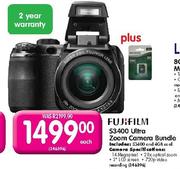 Fujifilm S3400 Ultra Zoom Camera Bundle-Each
